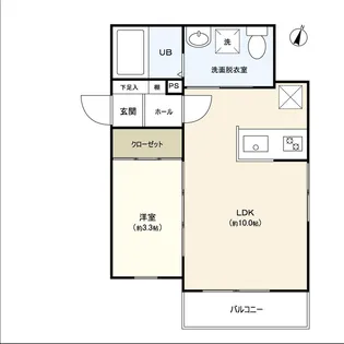リヴェール旭ヶ丘【1階】の間取り