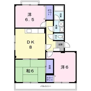 御幸ハイツ【3階】の間取り