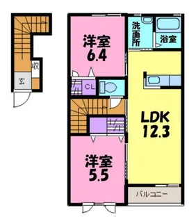 エトワール B【2階】の間取り