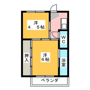ビレッジハウス巣南 2号棟【3階】の間取り