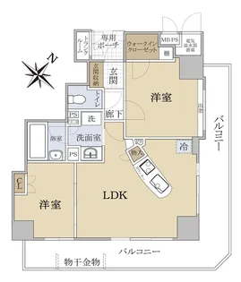 ライオンズタワー仙台大手町【3階】の間取り