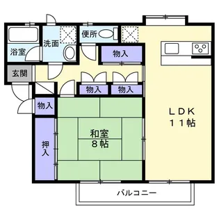 ヴィラ・エスポワールA棟【2階】の間取り