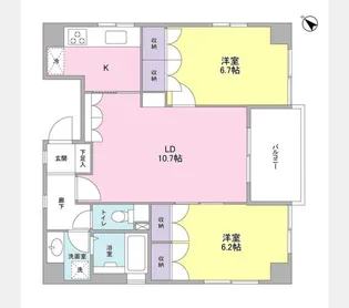 グランリヴィエール【6階】の間取り