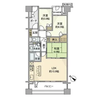 プラウドシティ東林間イーストコート【3階】の間取り
