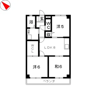 レジデンス善【4階】の間取り