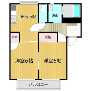 フレグランス浦安 B棟【2階】の間取り