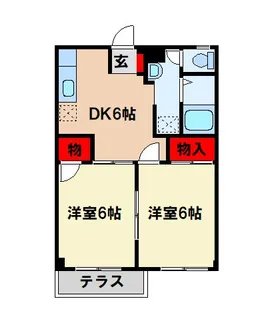 ピアパレス小郡【1階】の間取り