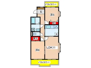 日吉ヒルトップマンション【3階】の間取り