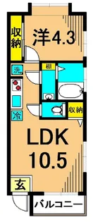 スプレンドーレ武蔵小山【1階】の間取り