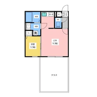 quador新瑞橋【1階】の間取り