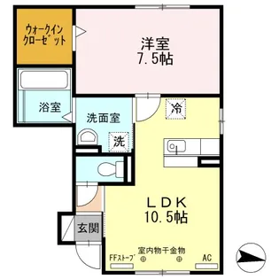 セジュール浪打【1階】の間取り