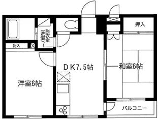 KOWA幸【2階】の間取り