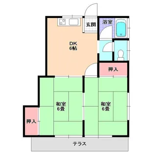 メゾン芝山B【2階】の間取り