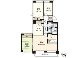 ひばりが丘パークマンション【4階】の間取り
