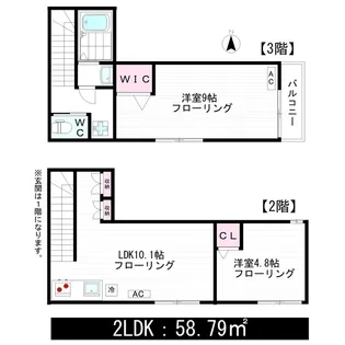 ミハス中野【2階】の間取り