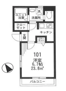 クレールメゾン【1階】の間取り