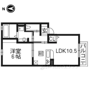 コンフォート西京極【2階】の間取り