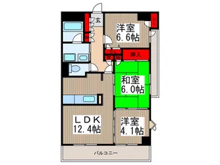 パウロニアビューコート【5階】の間取り