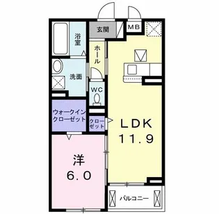 セレーノ元総社【1階】の間取り