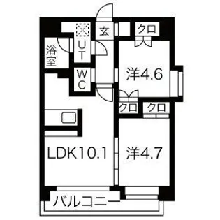 ヒルクレスト水前寺【4階】の間取り
