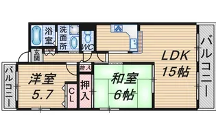 グランパス曽根【4階】の間取り