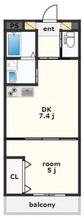 ピース・アシュリーB【3階】の間取り