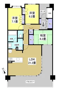 レクセル浜松弁天島(402)【4階】の間取り