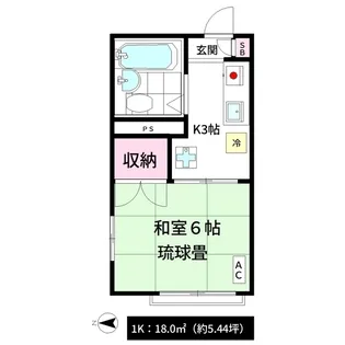 ハイツセイミ【2階】の間取り