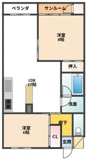 コートスクエアハウス【2階】の間取り