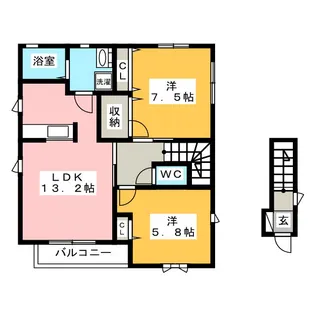 ジュネス丸の内 A棟【2階】の間取り