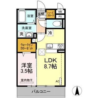 メゾン・ド・リアン【1階】の間取り