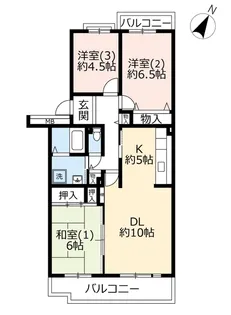 UR多摩ニュータウンエステート愛宕【1階】の間取り