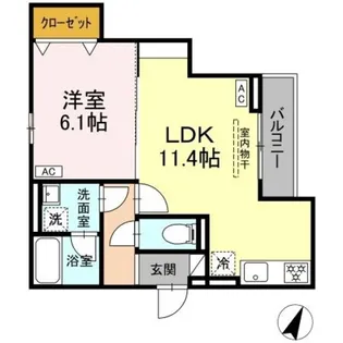 D-asset矢崎町【2階】の間取り