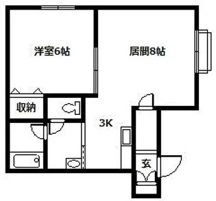 ブリングウェルス【1階】の間取り