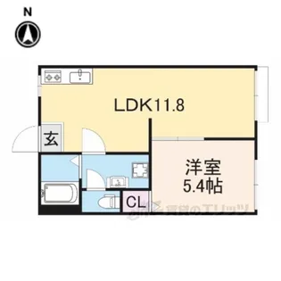 タウニィ箕山【2階】の間取り