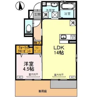 カーサフルール【1階】の間取り