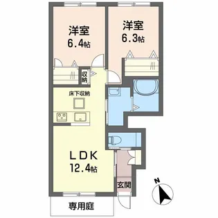 エクラージュ【1階】の間取り