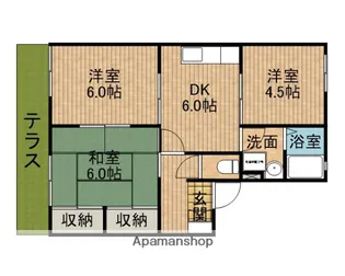 アメーヌ青葉【1階】の間取り