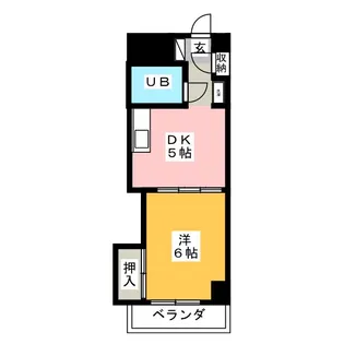 キャッスル北沢【7階】の間取り
