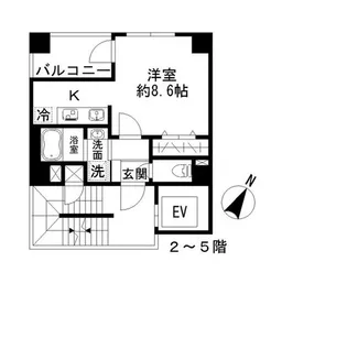 Azur勝どき4丁目【3階】の間取り