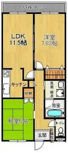 タウンコート駅南【2階】の間取り