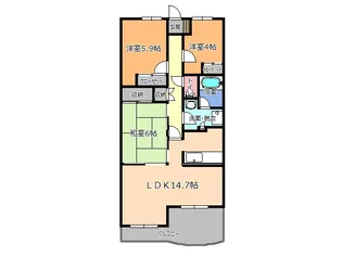 マロニエハイツ今泉【5階】の間取り