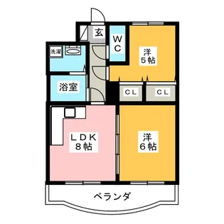 ジェイ・ジル-B【2階】の間取り