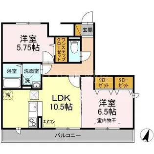 ヴェルデ神明町【1階】の間取り