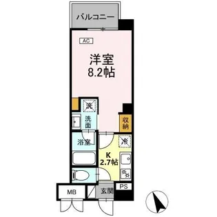 グランシード本八幡【5階】の間取り