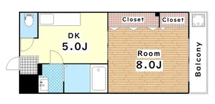 ドミール新深江【8階】の間取り