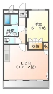 ルナ・エスペランサII【1階】の間取り
