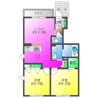 シャーメゾン ラ・フォルテ西明石A【1階】の間取り