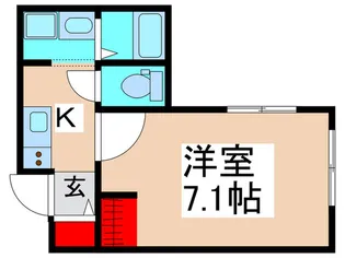 セナリオフォルム北国分【1階】の間取り