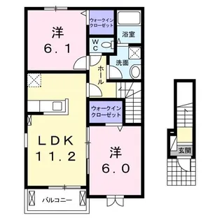 サンシーダーII【2階】の間取り